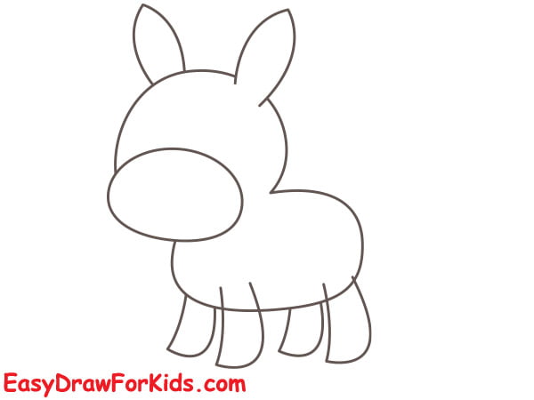 how to draw a donkey step 3