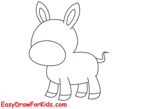 how to draw a donkey step 4