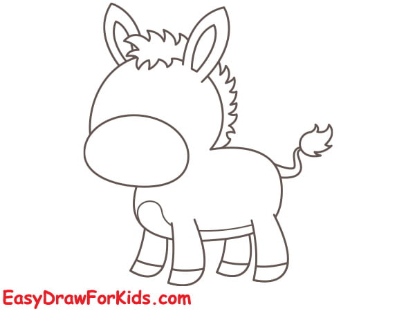 how to draw a donkey step 5