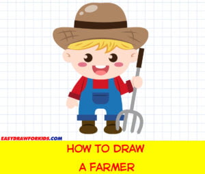 how to draw a farmer