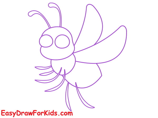 how to draw a firefly step 7
