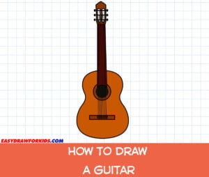 how to draw a guitar