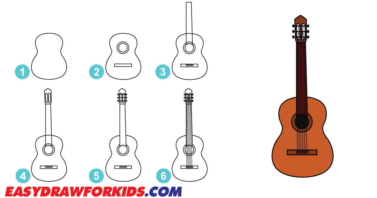 How To Draw A Guitar - 2 Ways (With Pictures)