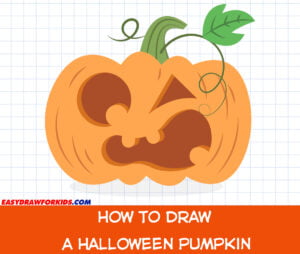 how to draw a halloween pumpkin