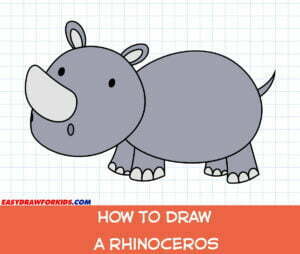 how to draw a rhino