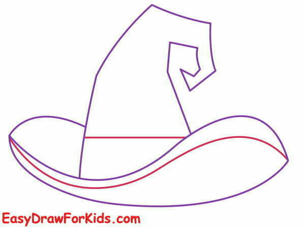how to draw a simple witch hat