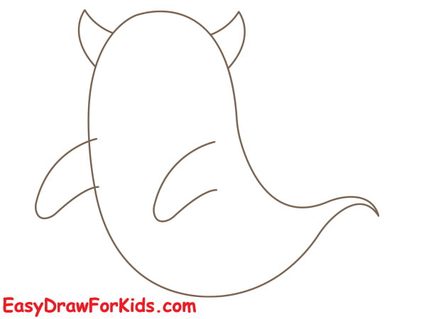 how to draw a werewolf ghost step 2
