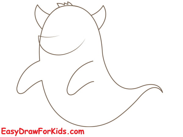 how to draw a werewolf ghost step 3