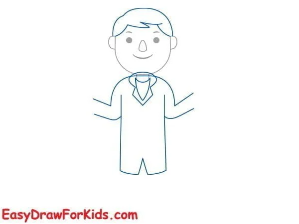 simple doctor drawing step 4