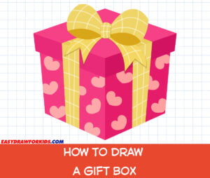 how to draw a gift box