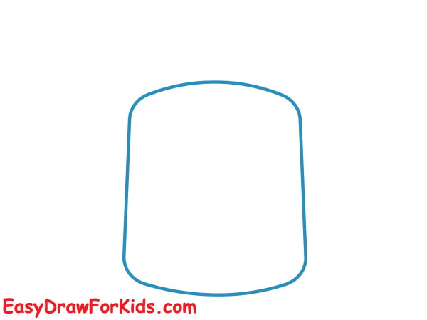 how to draw a water bottle step 1
