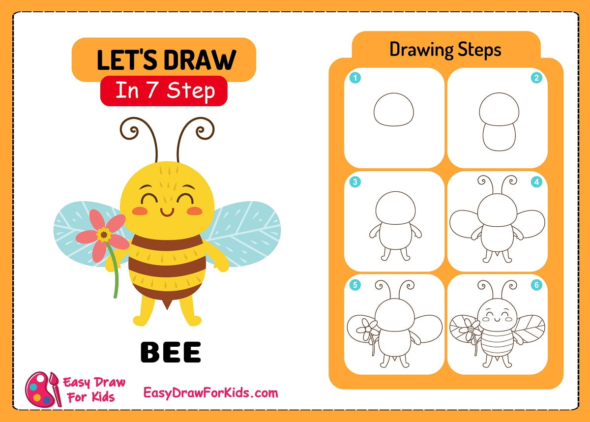 How To Draw A Bee - 7 Ways (With Pictures)