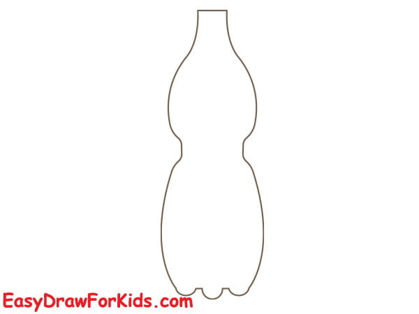 coca cola bottle drawing step 2