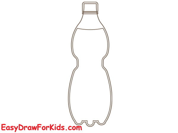 coca cola bottle drawing step 3