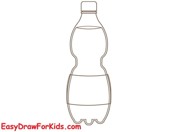 coca cola bottle drawing step 4