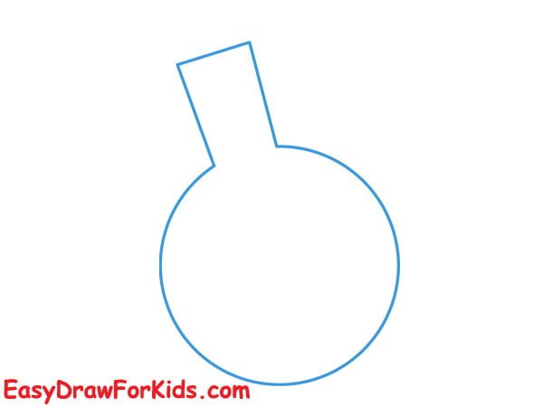 halloween potion bottle drawing step 1