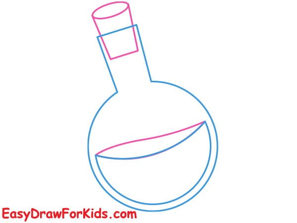 halloween potion bottle drawing step 3