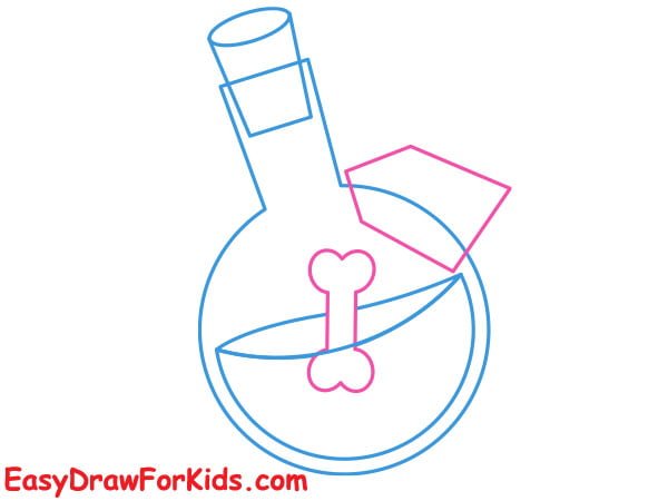 halloween potion bottle drawing step 4