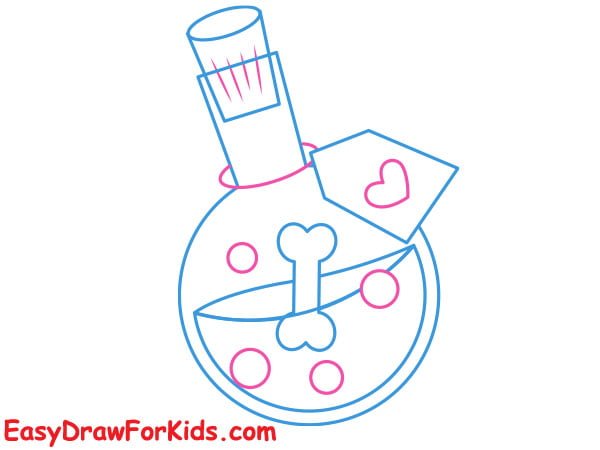 halloween potion bottle drawing step 5