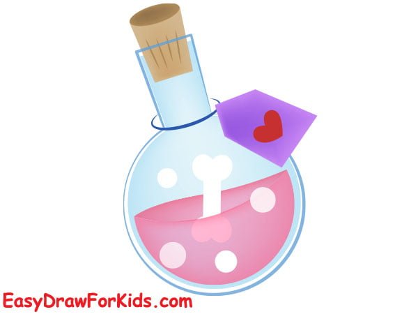 halloween potion bottle drawing step 6