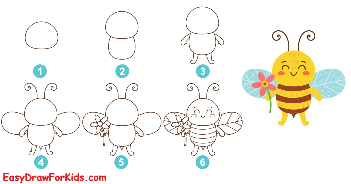 How To Draw A Bee - 7 Ways (With Pictures)