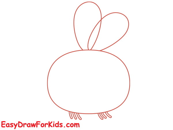 how to draw a honey bee step 3
