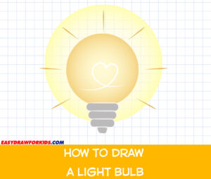 how to draw a light bulb