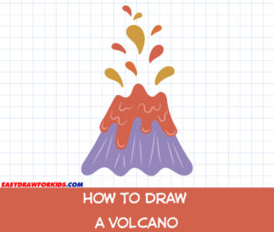 how to draw a volcano