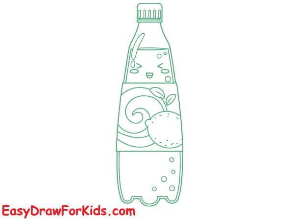 lemonade bottle drawing step 6