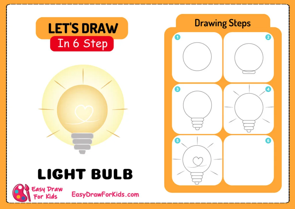 Light Bulb Drawing Tutorial - How to draw Light Bulb step by step