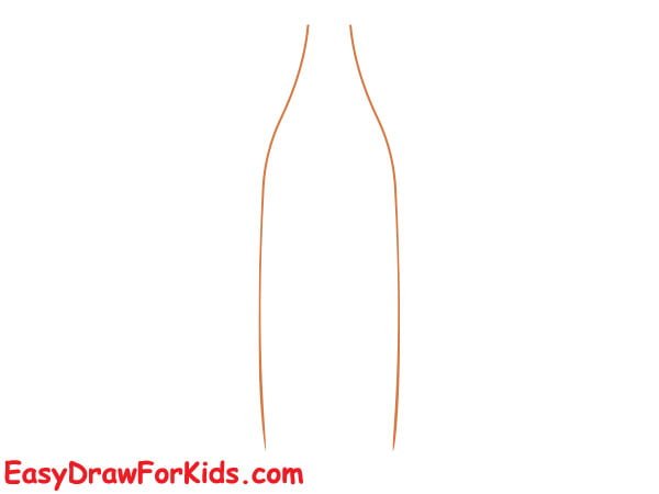 orange juice bottle drawing step 1