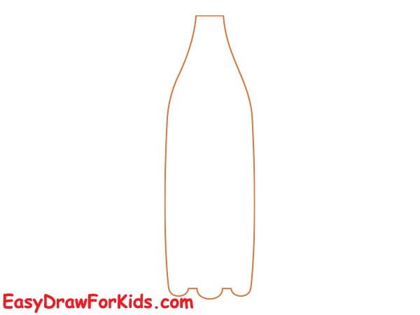 orange juice bottle drawing step 2