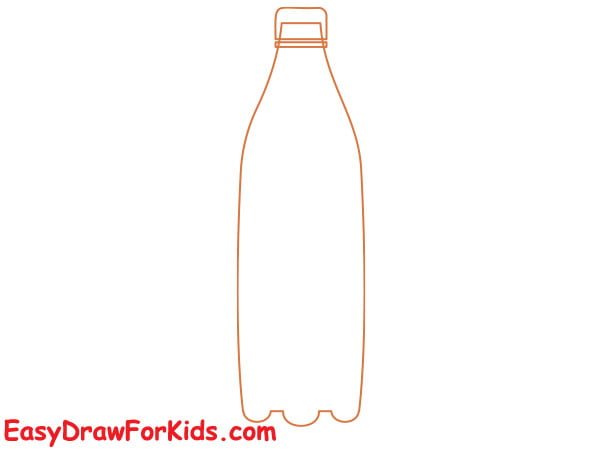 orange juice bottle drawing step 3