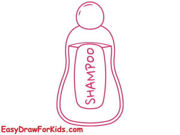 shampoo bottle drawing step 5