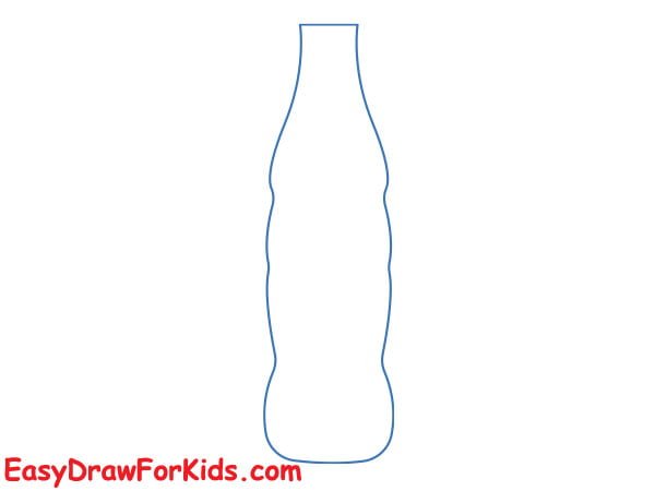 soda bottle drawing step 1