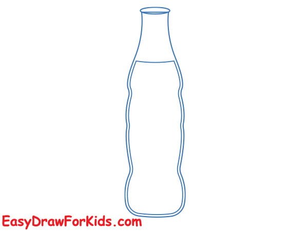 soda bottle drawing step 2