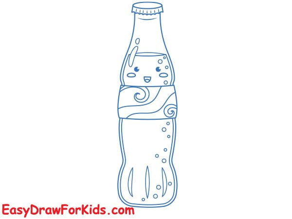 soda bottle drawing step 6