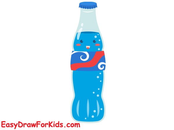 soda bottle drawing step 7