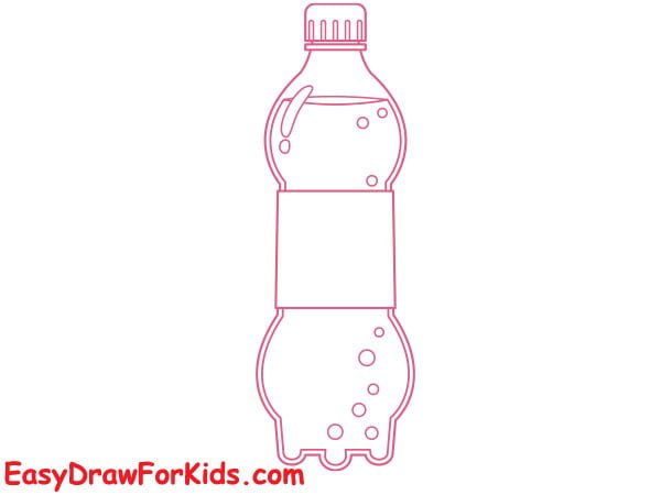 strawberry juice bottle drawing step 5