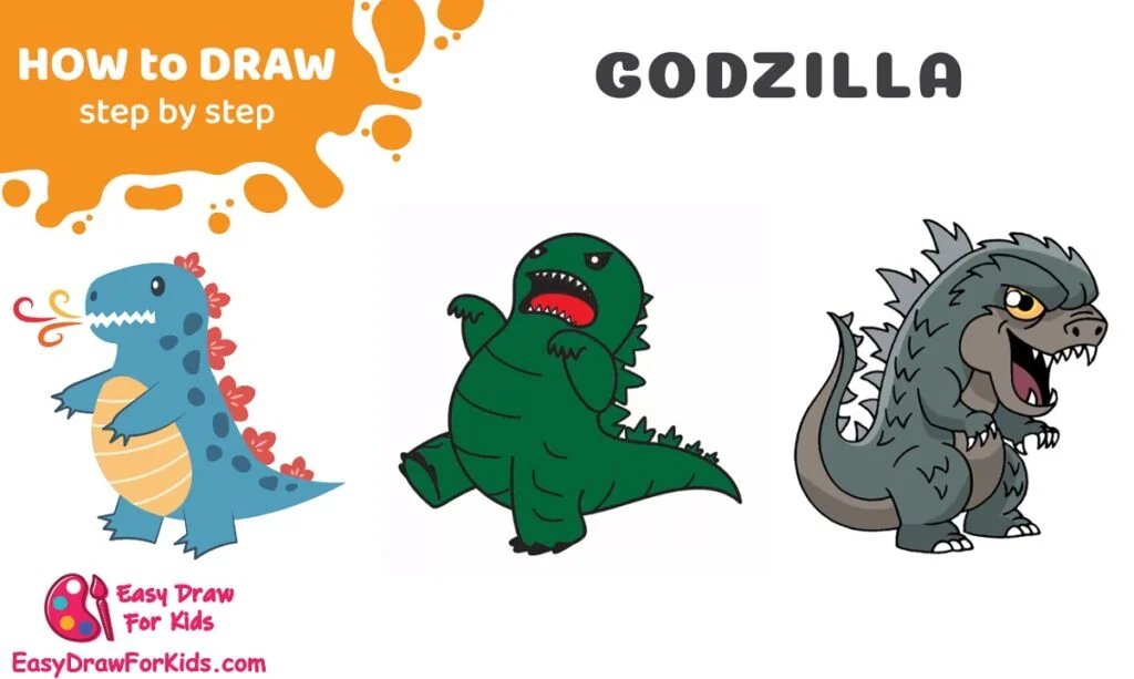 How To Draw Cartoon Godzilla
