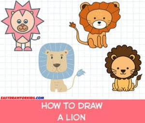 how to draw a lion