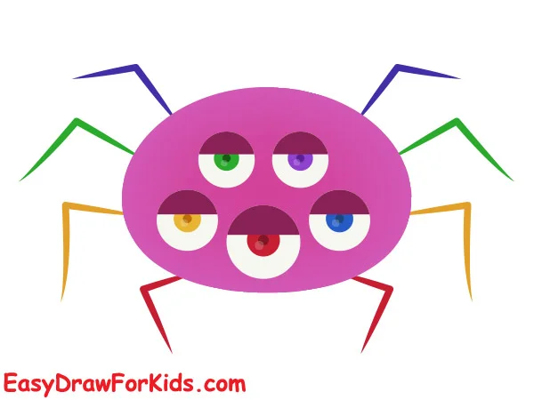 how to draw a spider monster