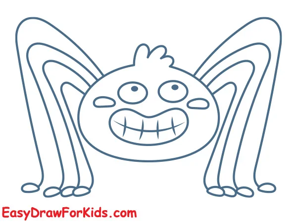 spider drawing step 4