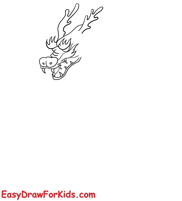How to draw Chinese Dragon step 2