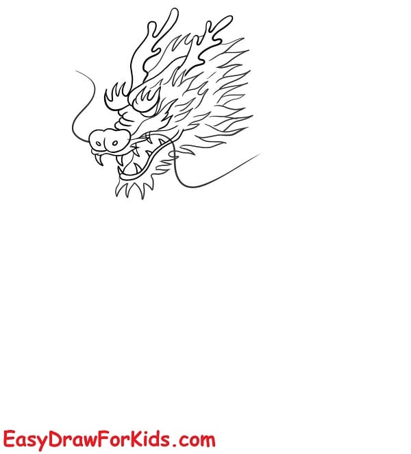 How to draw Chinese Dragon step 3