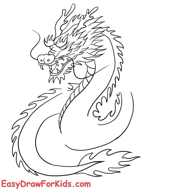 How to draw Chinese Dragon step 5