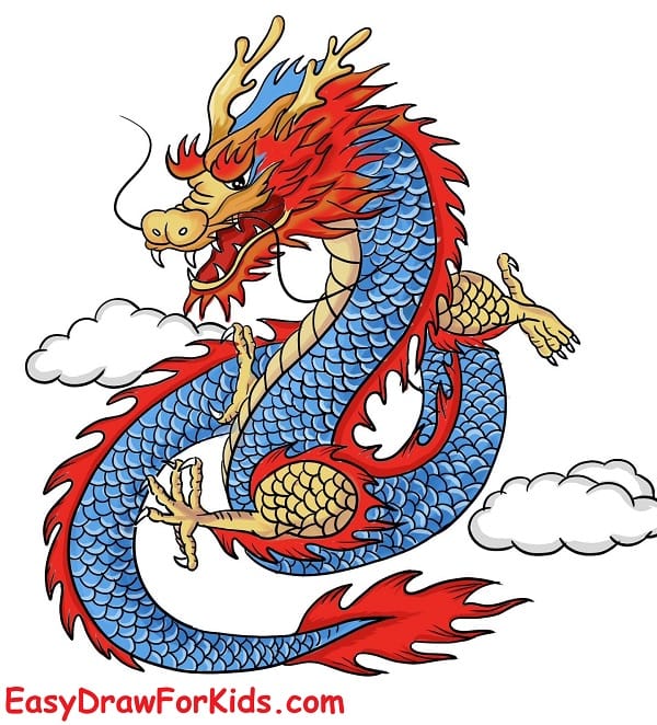 How to draw Chinese Dragon step 8