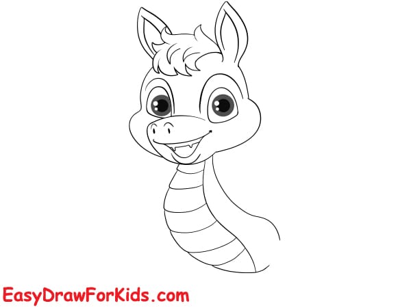 How to draw dragon step 4
