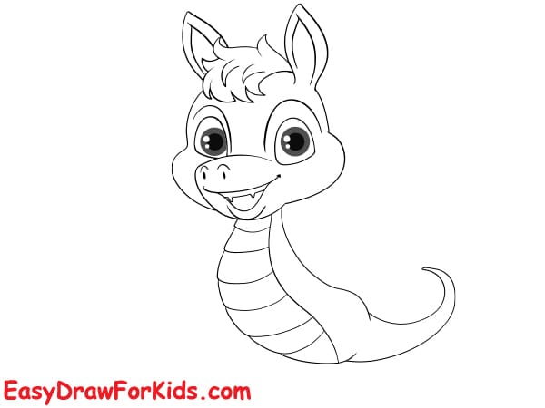 How to draw dragon step 5