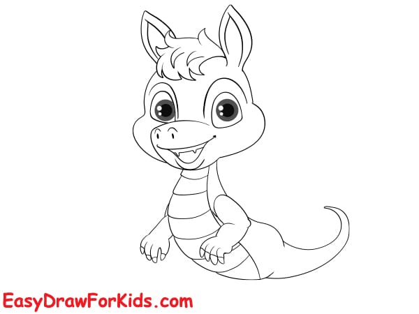 How to draw dragon step 6